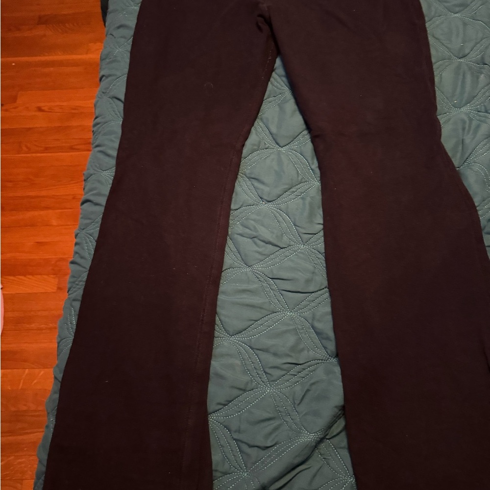 Women’s Black Flared Ribbed Pants Size L